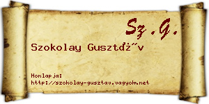 Szokolay Gusztáv névjegykártya